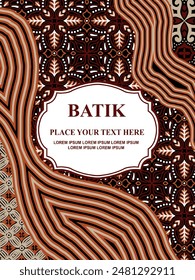 Luxuriöse und elegante Vektorgrafik Javanische ethnische Batik Muster für Vorlage, Einladungen, Buchumschlag, Druckbedürfnisse