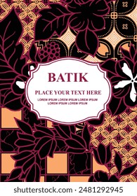 Luxuriöse und elegante Vektorgrafik Javanische ethnische Batik Muster für Vorlage, Einladungen, Buchumschlag, Druckbedürfnisse