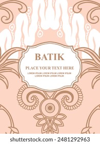 Luxurious and elegant vector Javanese ethnic batik pattern template for, invitations, book cover, printing needs