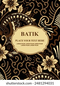 Luxuriöse und elegante Vektorgrafik Javanische ethnische Batik Muster für Vorlage, Einladungen, Buchumschlag, Druckbedürfnisse