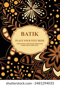 Luxuriöse und elegante Vektorgrafik Javanische ethnische Batik Muster für Vorlage, Einladungen, Buchumschlag, Druckbedürfnisse