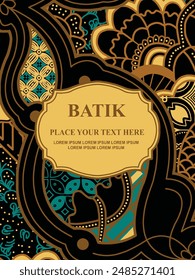 Luxurious and elegant vector Javanese ethnic batik pattern template for, invitations, book cover, printing needs
