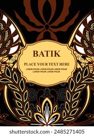 Luxuriöse und elegante Vektorgrafik Javanische ethnische Batik Muster für Vorlage, Einladungen, Buchumschlag, Druckbedürfnisse