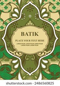 Luxuriöse und elegante Vektorgrafik Javanische ethnische Batik Muster Vorlage für Einladungen Buch Cover Druck Bedürfnisse