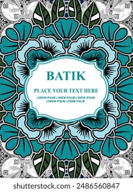 Luxurious and elegant vector Javanese ethnic batik pattern template for  invitations  book cover  printing needs