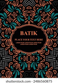 Luxurious and elegant vector Javanese ethnic batik pattern template for  invitations  book cover  printing needs