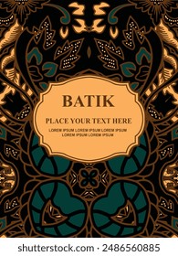 Luxurious and elegant vector Javanese ethnic batik pattern template for  invitations  book cover  printing needs