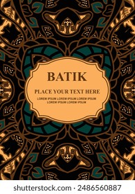 Luxurious and elegant vector Javanese ethnic batik pattern template for  invitations  book cover  printing needs