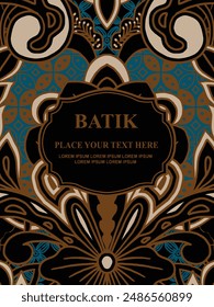 Luxurious and elegant vector Javanese ethnic batik pattern template for  invitations  book cover  printing needs