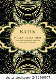 Luxurious and elegant vector Javanese ethnic batik pattern template for  invitations  book cover  printing needs