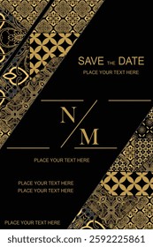 Luxurious and elegant vector Javanese ethnic batik pattern template for  invitations  book cover  printing needs