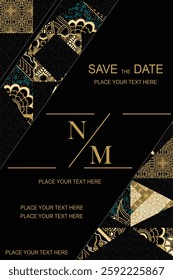 Luxurious and elegant vector Javanese ethnic batik pattern template for  invitations  book cover  printing needs