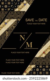 Luxurious and elegant vector Javanese ethnic batik pattern template for  invitations  book cover  printing needs
