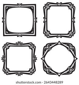 Luxurious and Elegant Vintage Decorative Floral Border Vector Collection
