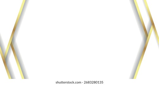 Luxuriöser und eleganter weißer abstrakter Hintergrund mit funkelnden goldenen diagonalen Linien. Premium-Vektorgrafik für Zertifikate, Ausweise, Einladungen. VOL 2