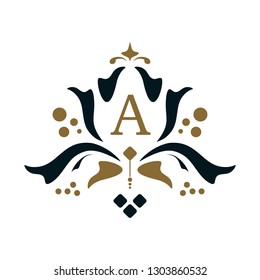 A luxurious emblem logo with the elegant design. The letter sure can be changed based on the user's need.