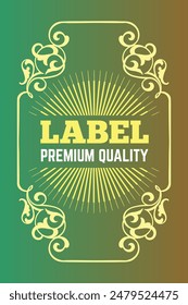 Luxurious engraving design for an elegant feel product on the honey label