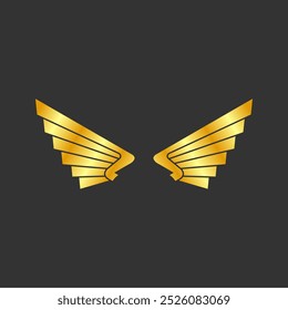 Luxurious and expensive gold wings