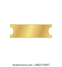 Cinta de oro rectangular costosa de lujo.