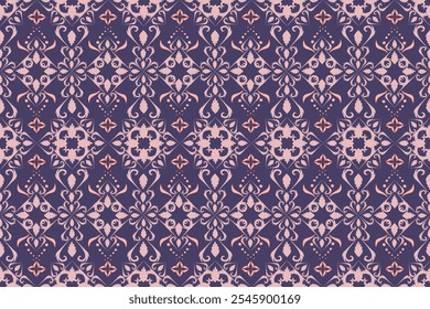 Luxurious fabric pattern painting in purple and pink tones, with a classic style that perfectly suits home decor to create a stylish and warm atmosphere.