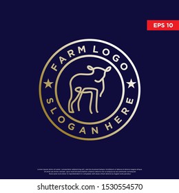 luxurious farm logo. with lamb to be the main icon. unique and modern, icon template design
