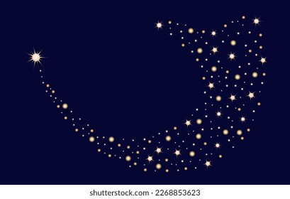 
Lujoso parpadeo festivo de luz, luces festivas, el resplandor de las estrellas, el vuelo de un cometa