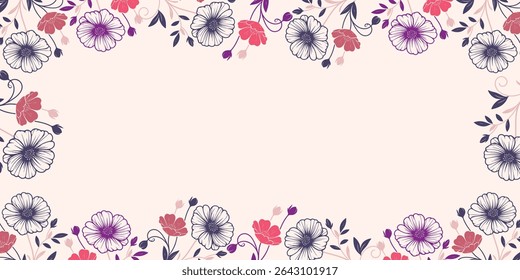 luxurious floral background with abstract flower accents.decorative invitation template for poster and wall use

