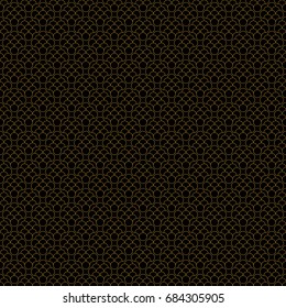 Luxurious floral pattern. Gold and black blue seamless ornament. Graphic modern endless golden line background.