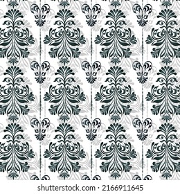 Lujoso patrón floral con sombras.Ornamento floral abstracto con gradiente solar en un patrón vectorial sobre un fondo transparente.