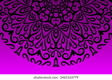 Luxurious flower line art background pattern of indonesian culture traditional batik 