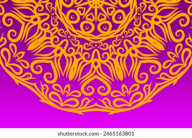 Luxurious flower line art background pattern of indonesian culture traditional batik 
