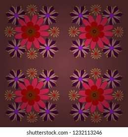 Luxurious flowers, vintage black, blue and magenta colors. embroidered floral pattern.