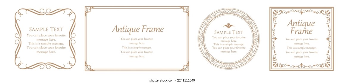 Luxurious forehead design. enclosure design. antique frame.
