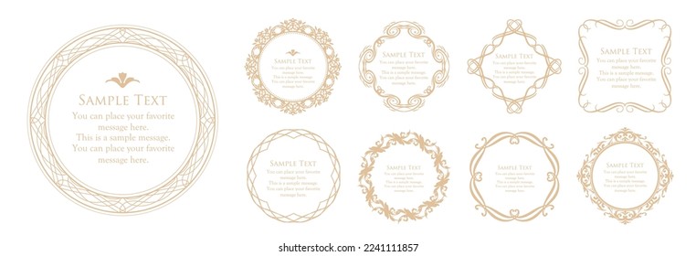 Luxurious forehead design. enclosure design. antique frame.