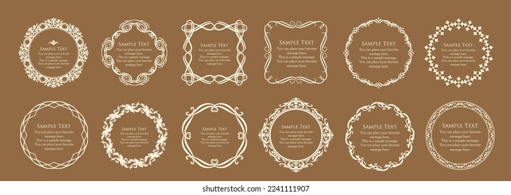 Luxurious forehead design. enclosure design. antique frame.
