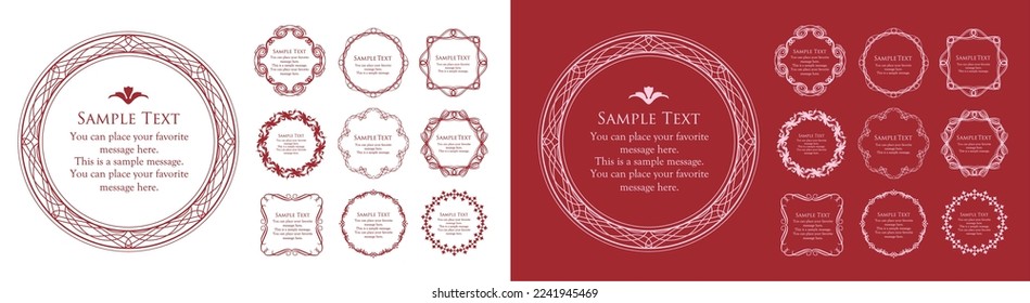 Luxurious forehead design. enclosure design. antique frame.