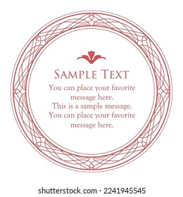 Luxurious forehead design. enclosure design. antique frame.