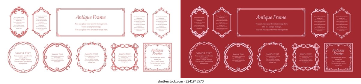 Luxurious forehead design. enclosure design. antique frame.