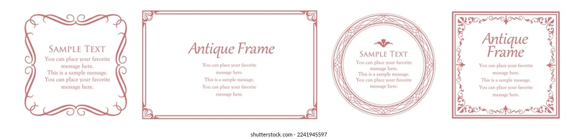 Luxurious forehead design. enclosure design. antique frame.