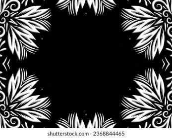 Lujoso marco colorido batik étnico dayak aztec Kalimantan patrón para ropa textil de fondo