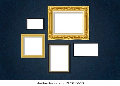 Luxurious frame mockups collection vector