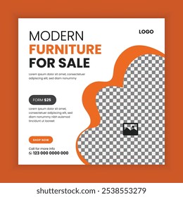  Luxurious furniture sale social media post banner design template 