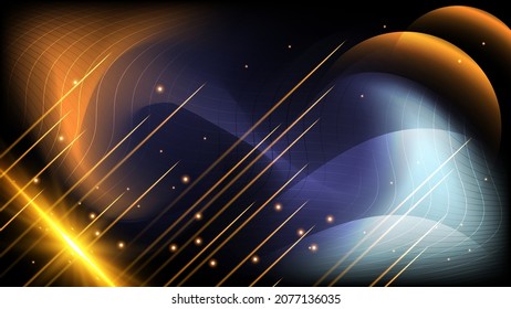 Luxurious futuristic background with cosmic motives. A beautiful illustration for interior decoration, corporate designs, blogs, postcards, posters and your other projects.Vector. 
