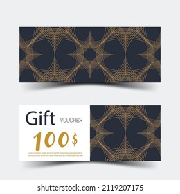 Luxurious gift vouchers set. Colorful design, on white background. Vector illustration EPS10.