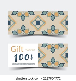 Luxurious gift vouchers set. Colorful design, on white background. Vector illustration EPS10.