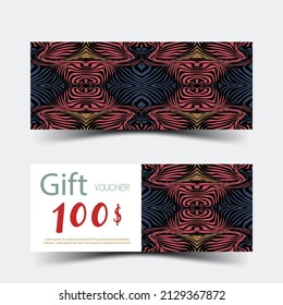 Luxurious gift vouchers set. Colorful design, on white background. Vector illustration EPS10.