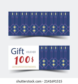 Luxurious gift vouchers set. Colorful design, on white background. Vector illustration EPS10.