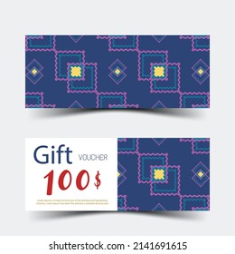 Luxurious gift vouchers set. Colorful design, on white background. Vector illustration EPS10.