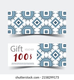 Luxurious gift vouchers set. Colorful design, on white background. Vector illustration EPS10.