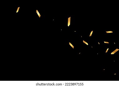 Luxurious Glitter Vector Black Background. Gold Confetti Christmas Wallpaper. Dust Luxury Banner. Brush Paper Illustration.